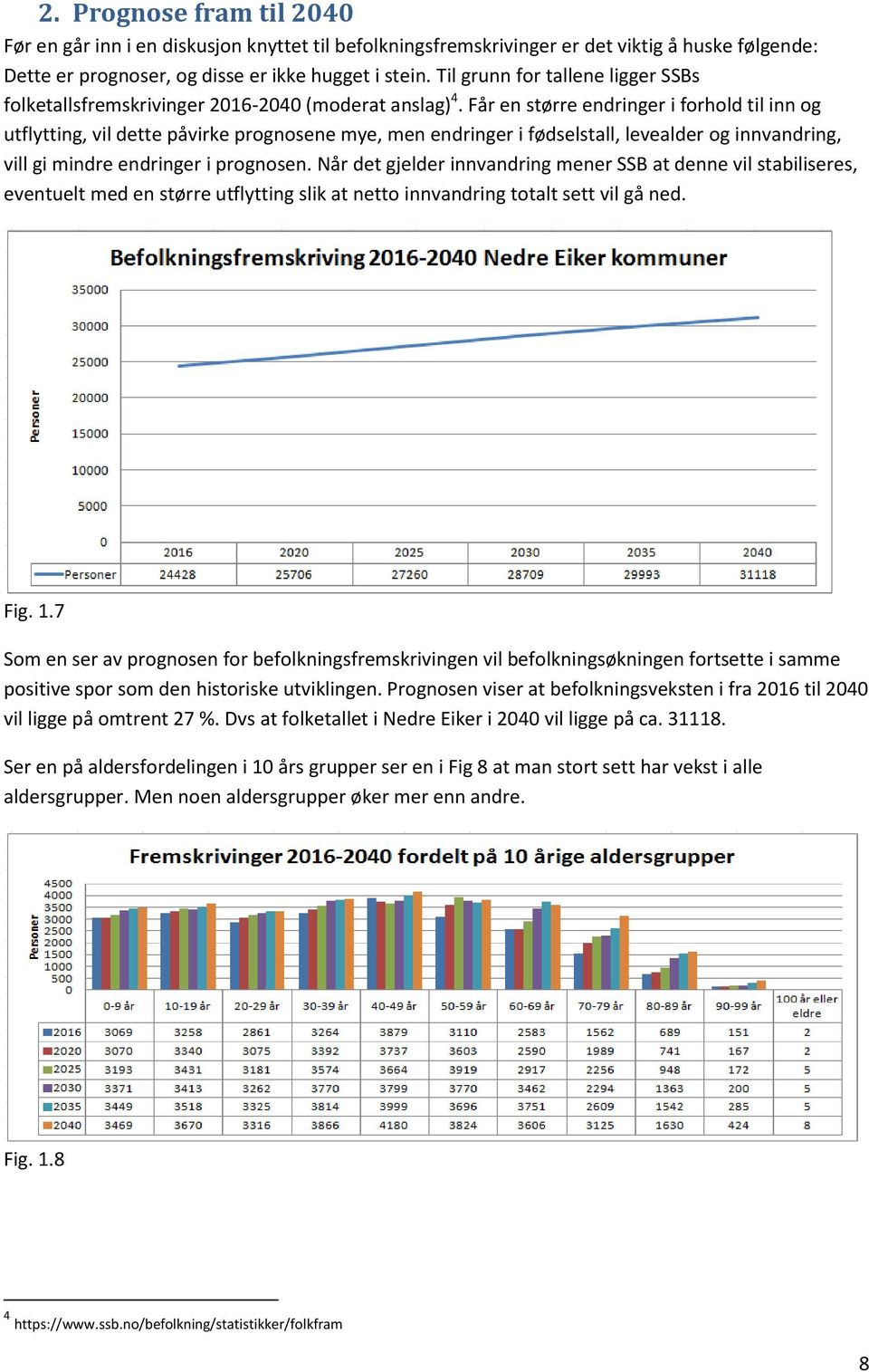 Får en større endringer i forhold til inn og utflytting, vil dette påvirke prognosene mye, men endringer i fødselstall, levealder og innvandring, vill gi mindre endringer i prognosen.