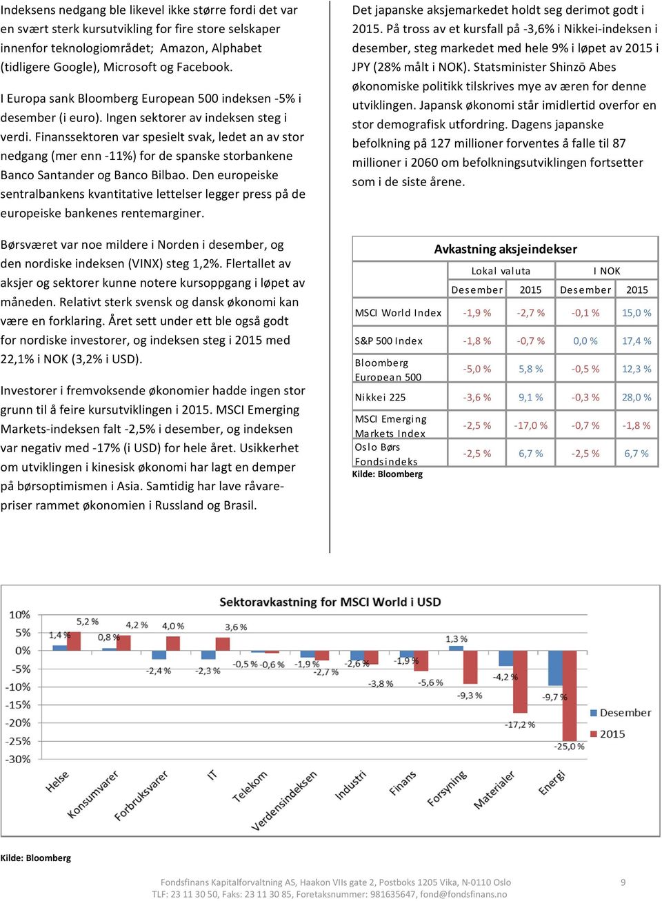 Finanssektoren var spesielt svak, ledet an av stor nedgang (mer enn 11%) for de spanske storbankene Banco Santander og Banco Bilbao.