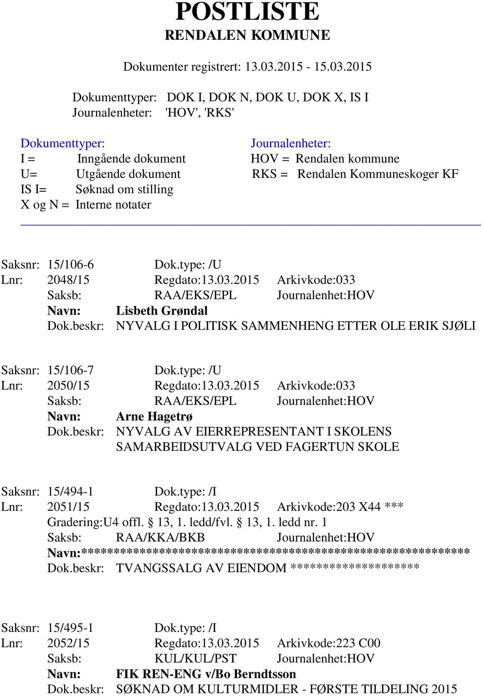 beskr: NYVALG AV EIERREPRESENTANT I SKOLENS SAMARBEIDSUTVALG VED FAGERTUN SKOLE Saksnr: 15/494-1 Dok.type: /I Lnr: 2051/15 Regdato:13.03.