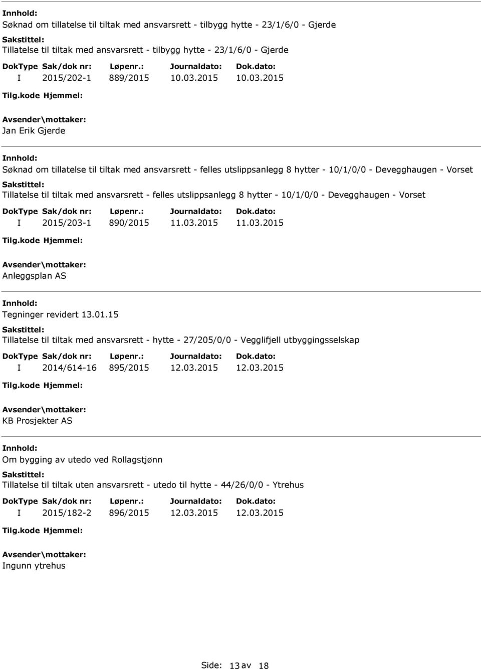 hytter - 10/1/0/0 - Devegghaugen - Vorset 2015