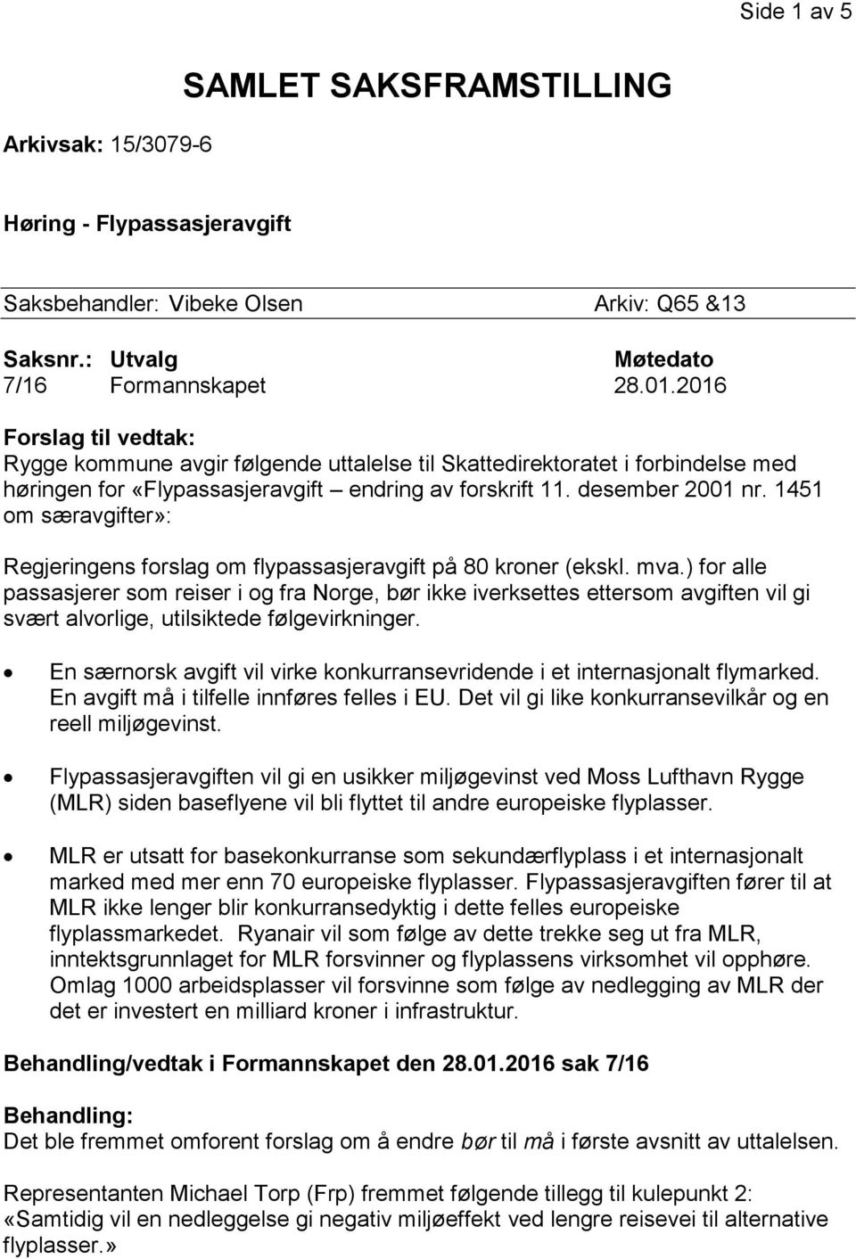 1451 om særavgifter»: Regjeringens forslag om flypassasjeravgift på 80 kroner (ekskl. mva.