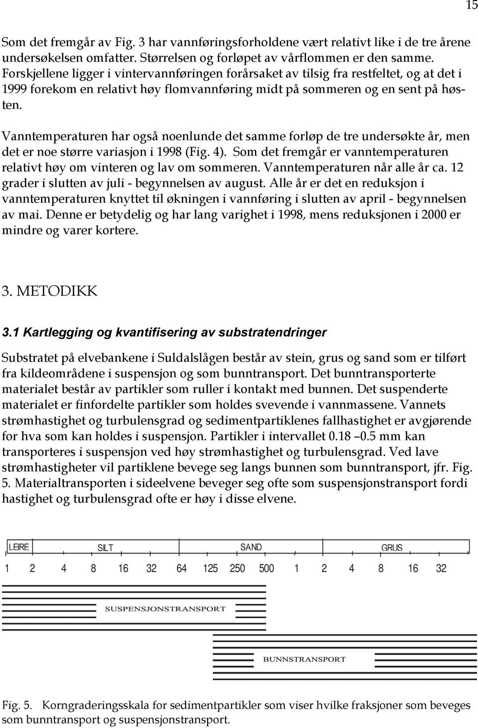 Vanntemperaturen har også noenlunde det samme forløp de tre undersøkte år, men det er noe større variasjon i (Fig. 4). Som det fremgår er vanntemperaturen relativt høy om vinteren og lav om sommeren.