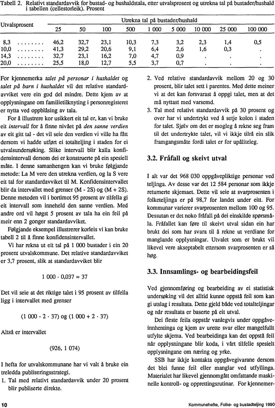 kjennemerka talet på personar i hushaldet og talet på barn i hushaldet vil det relative standardavviket vere ein god del mindre Date kjem av at opplysningane om familietilknyting i personregisteret