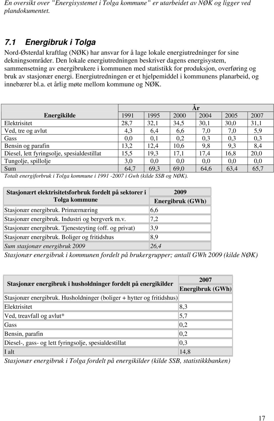 Den lokale energiutredningen beskriver dagens energisystem, sammensetning av energibrukere i kommunen med statistikk for produksjon, overføring og bruk av stasjonær energi.