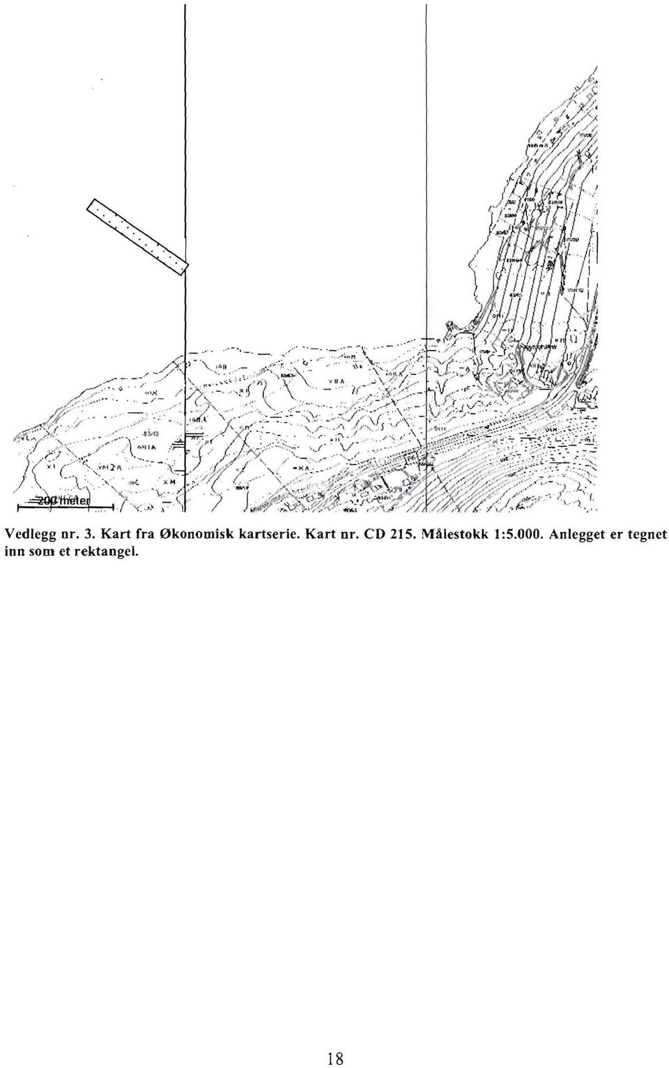 Kart or. CD 215. MlHestokk 1:5.
