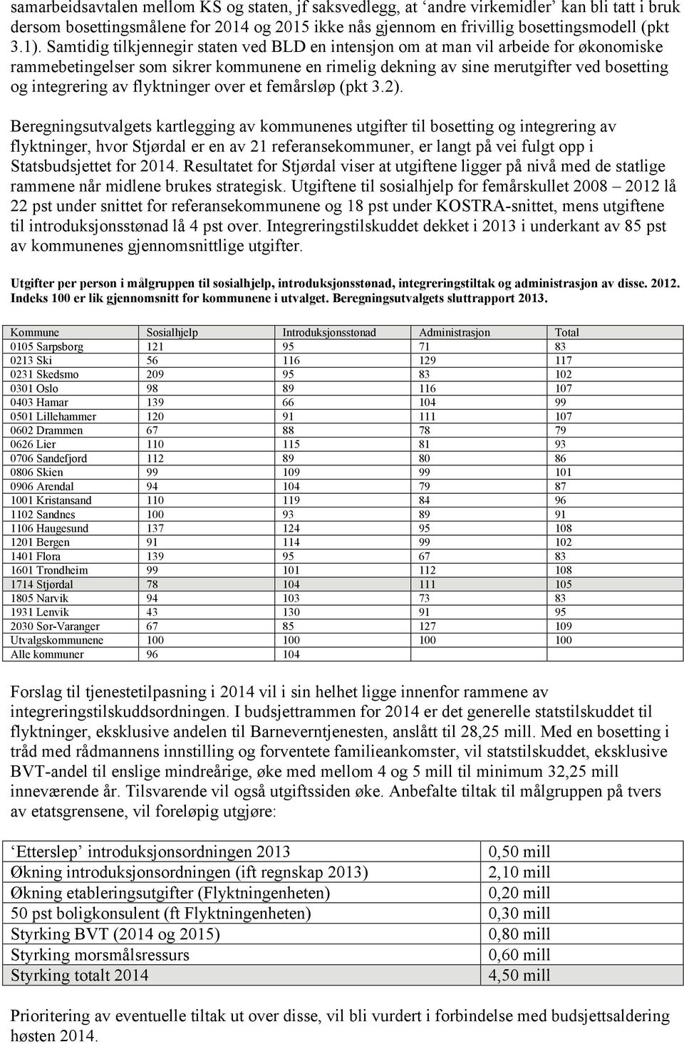 flyktninger over et femårsløp (pkt 3.2).