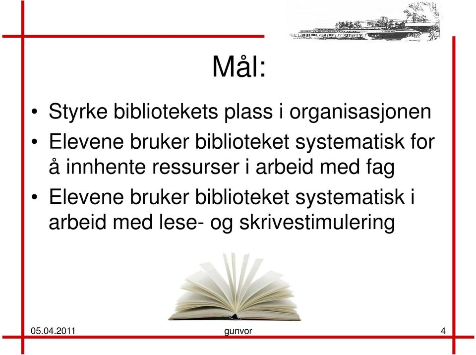 i arbeid med fag Elevene bruker biblioteket systematisk