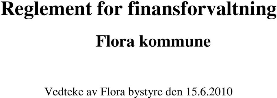 Flora kommune