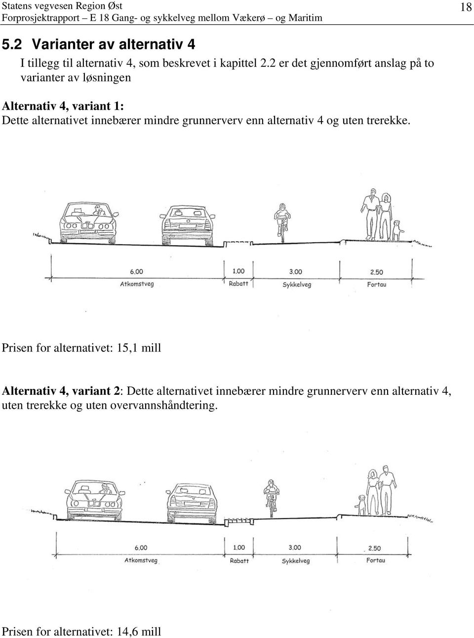 mindre grunnerverv enn alternativ 4 og uten trerekke.