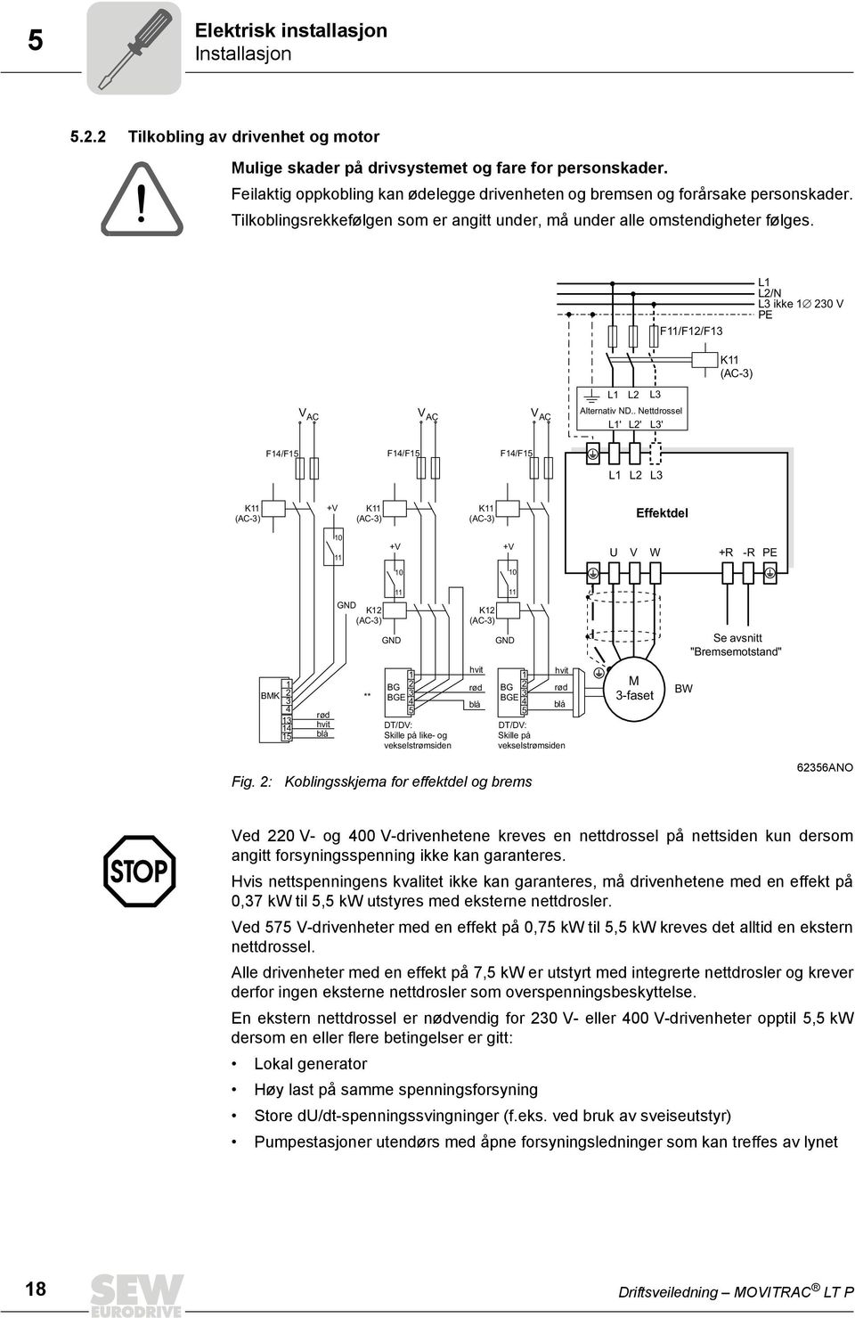 F11/F12/F13 L1 L2/N L3 ikke 1 230 V PE K11 (AC-3) V AC V AC V AC L1 L2 L3 Alternativ ND.