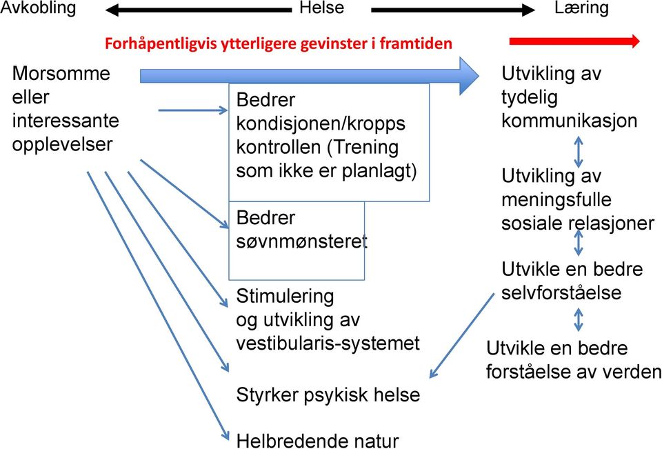 og utvikling av vestibularis-systemet Styrker psykisk helse tydelig kommunikasjon meningsfulle