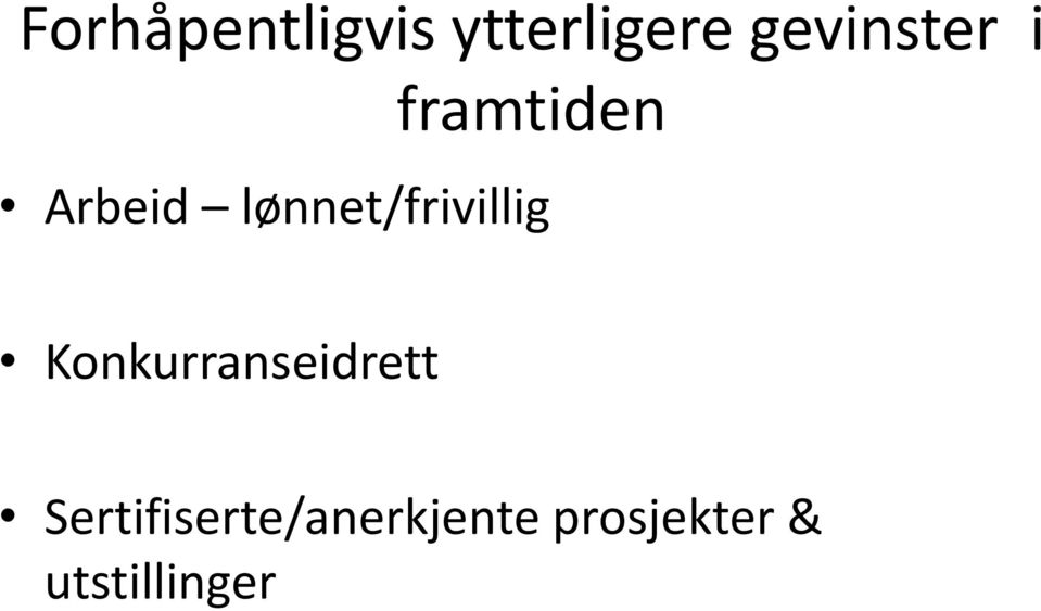 lønnet/frivillig Konkurranseidrett