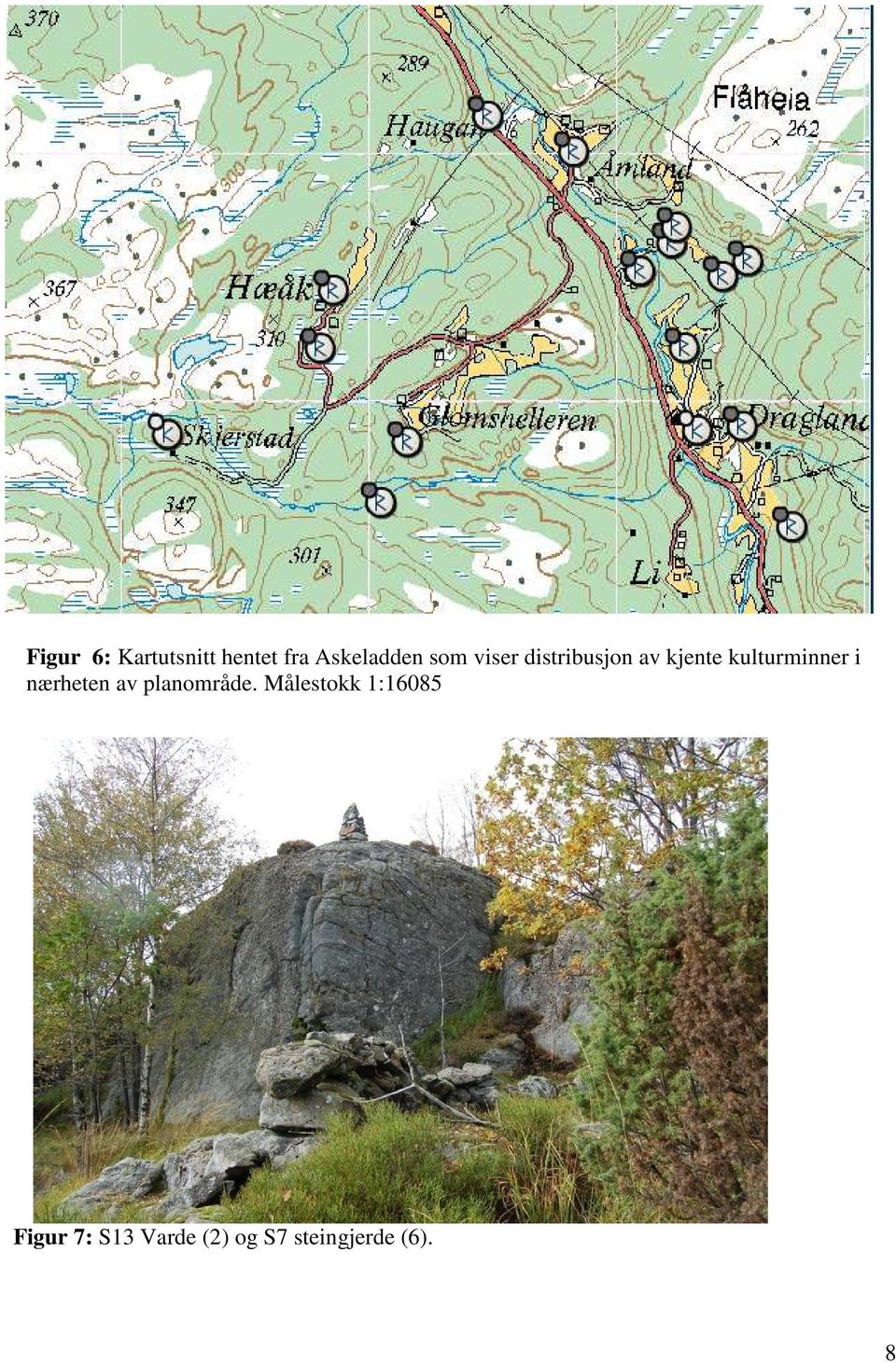 kulturminner i nærheten av planområde.