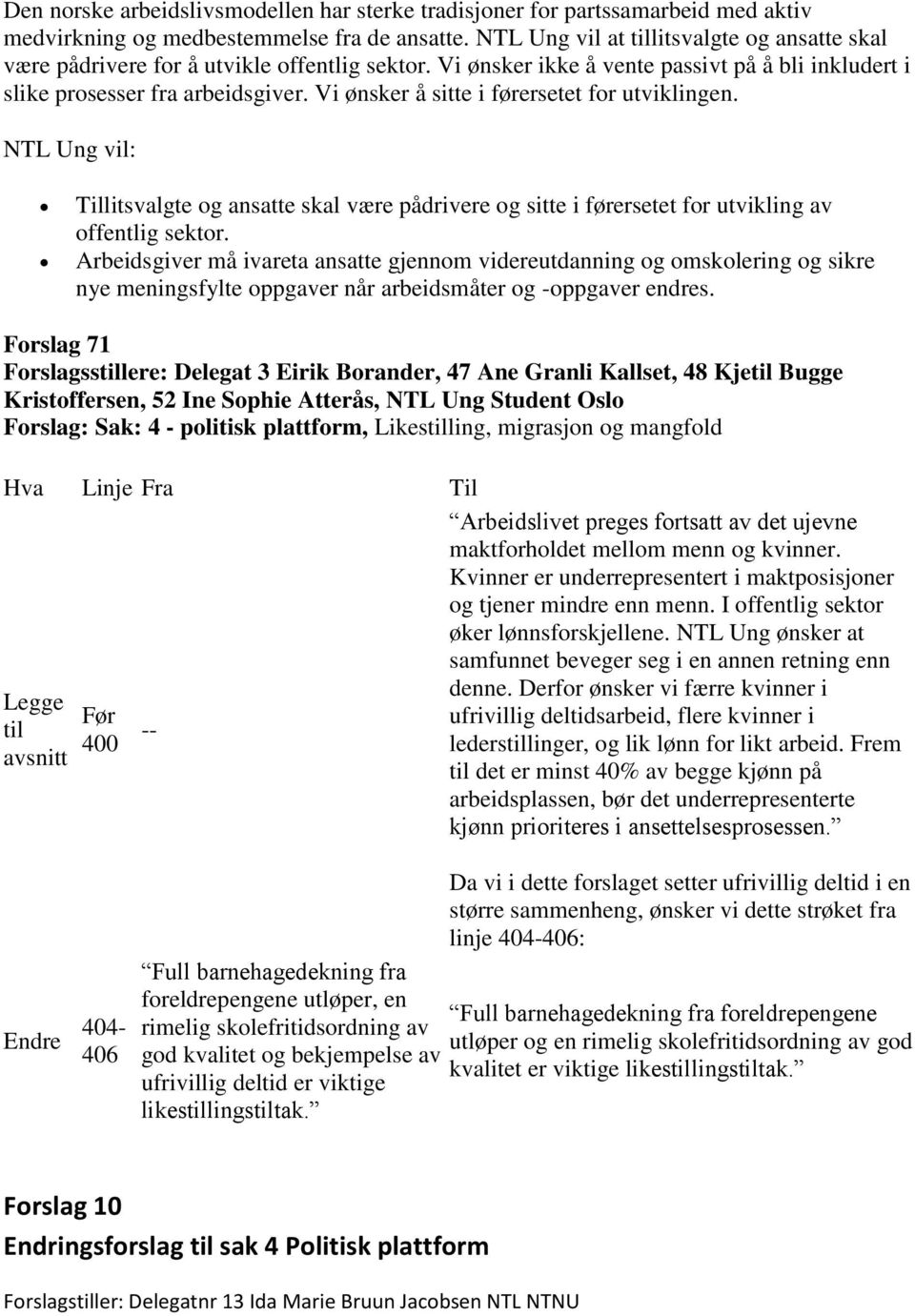 Vi ønsker å sitte i førersetet for utviklingen. NTL Ung vil: Tillitsvalgte og ansatte skal være pådrivere og sitte i førersetet for utvikling av offentlig sektor.