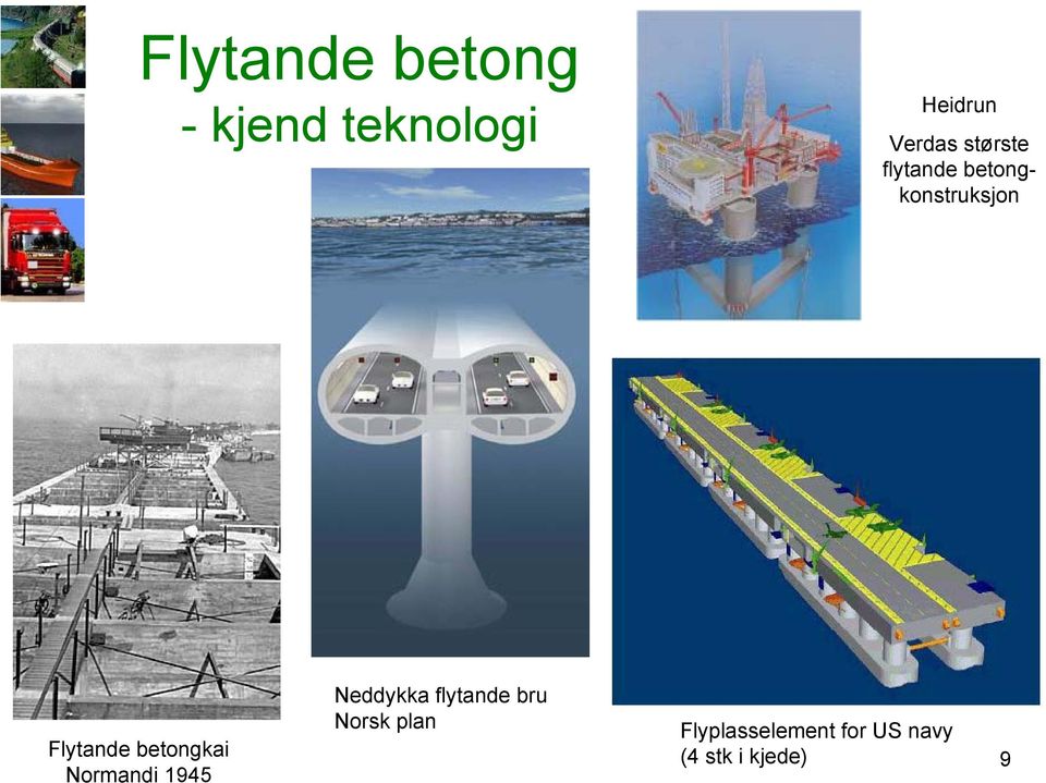 betongkai Normandi 1945 Neddykka flytande bru