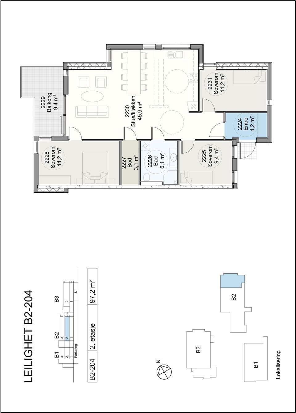 Lokalisering 8 4, m² 7, m² 6 6,