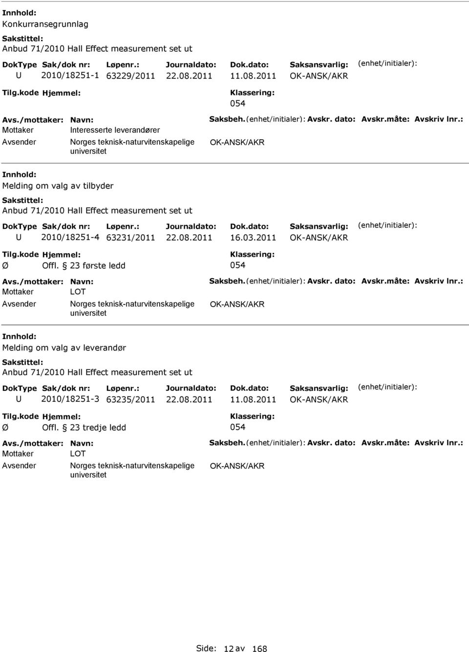 measurement set ut 2010/18251-4 63231/2011 16.03.2011 OK-ANSK/AKR Ø Offl.