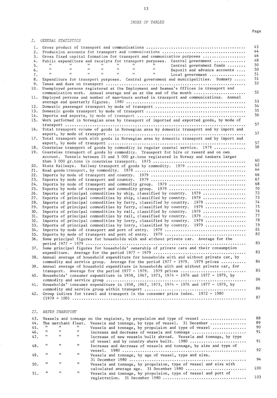 Total transport work with goods in Norwegian area by domestic transport and by import and export, by mode of transport 8. Coastwise transport of goods by commodity in regular coastal service. 979 9.