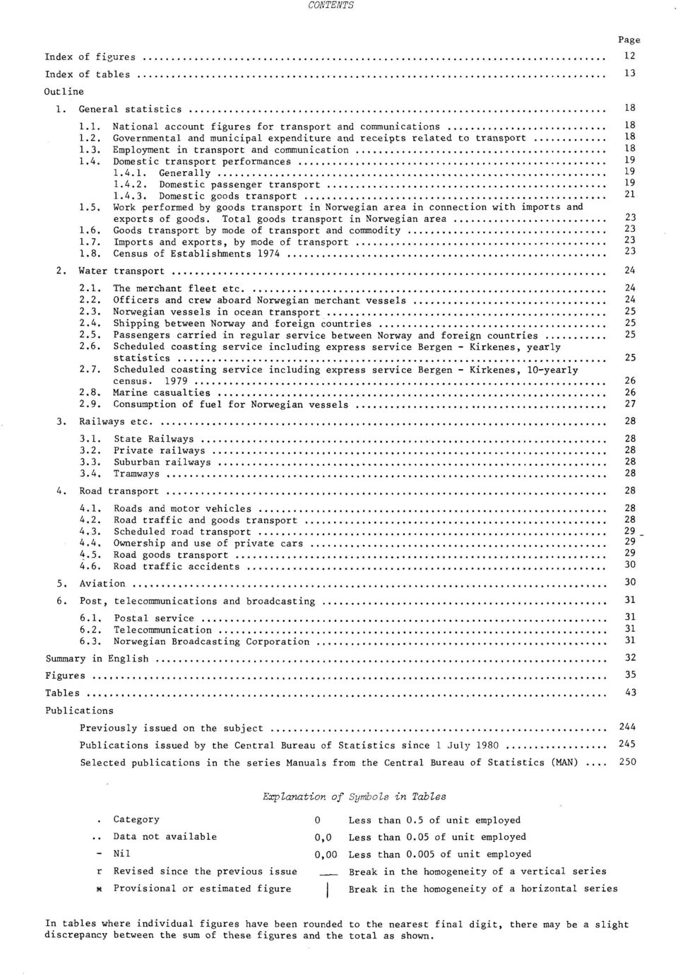 4.. Domestic goods transport.5. Work performed by goods transport in Norwegian area in connection with imports and exports of goods. Total goods transport in Norwegian area.6.