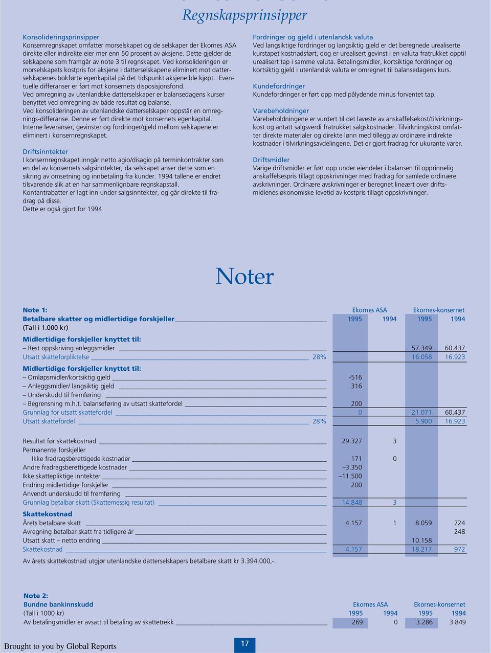 Ved konsolideringen er morselskapets kostpris for aksjene i datterselskapene eliminert mot datterselskapenes bokførte egenkapital på det tidspunkt aksjene ble kjøpt.