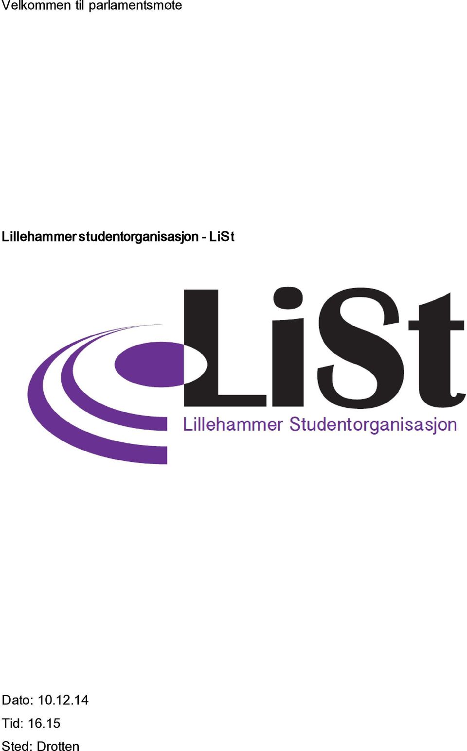 studentorganisasjon - LiSt