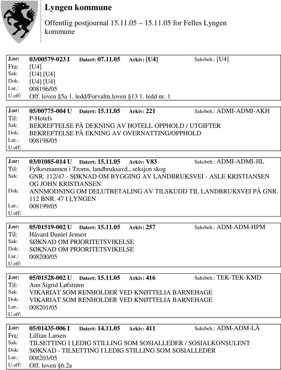 05 Arkiv: V83 Saksbeh.: ADMI-ADMI-JIL Til: Fylkesmannen i Troms, landbruksavd., seksjon skog Sak: GNR.