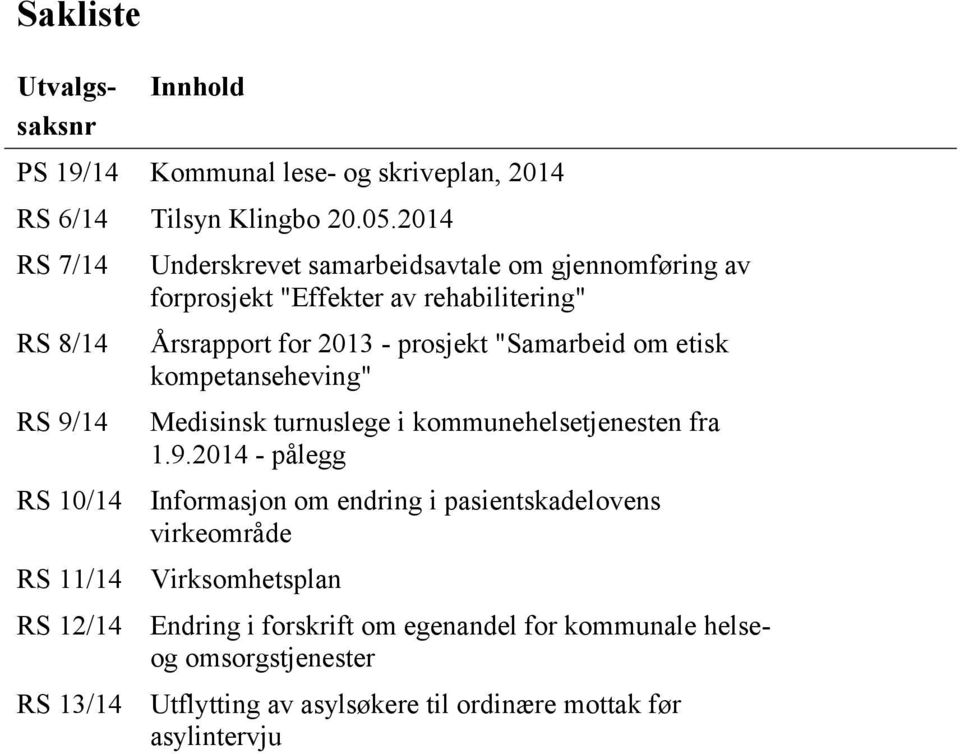 rehabilitering" Årsrapport for 2013 - prosjekt "Samarbeid om etisk kompetanseheving" Medisinsk turnuslege i kommunehelsetjenesten fra 1.9.