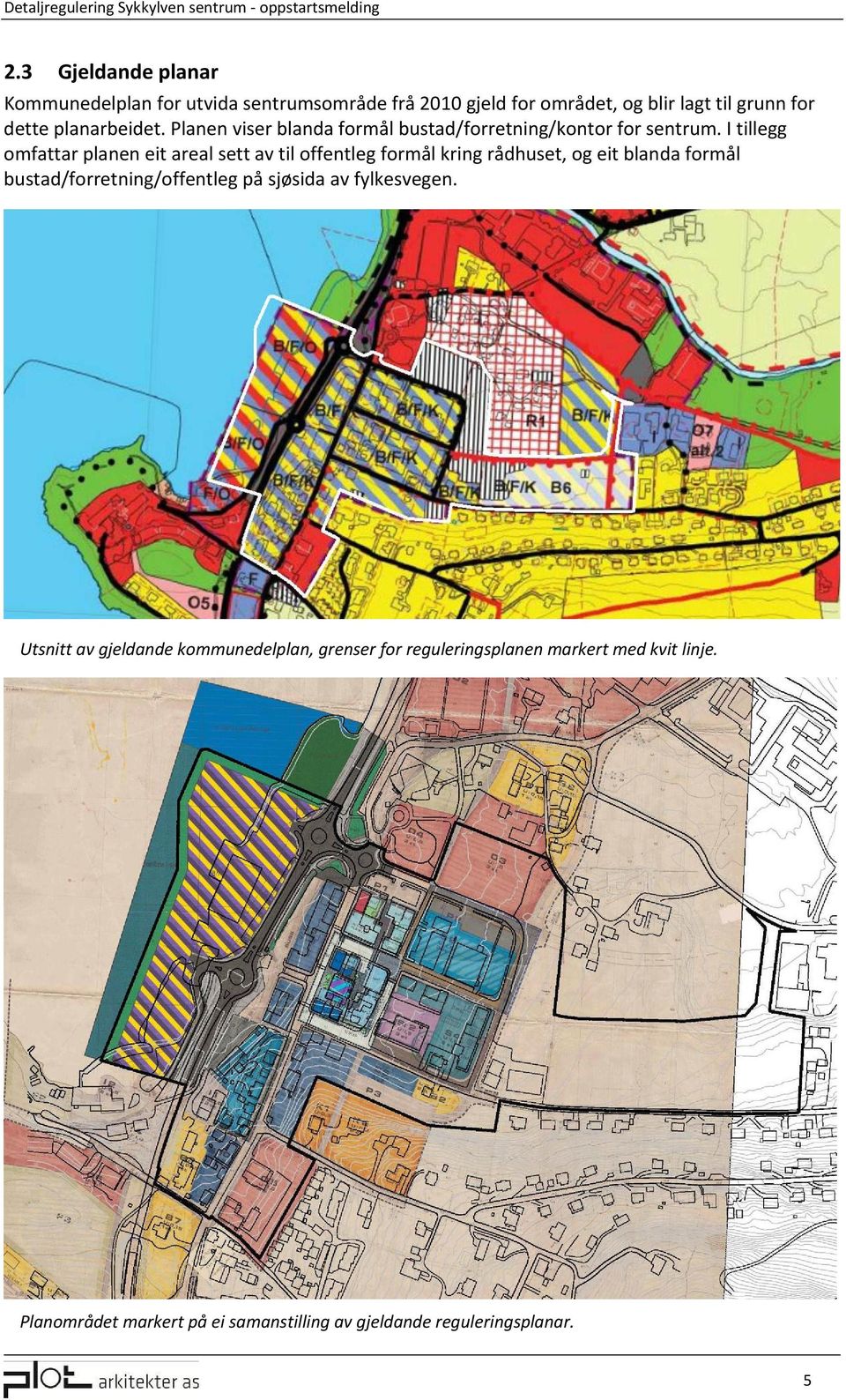 I tillegg omfattar planen eit areal sett av til offentleg formål kring rådhuset, og eit blanda formål bustad/forretning/offentleg