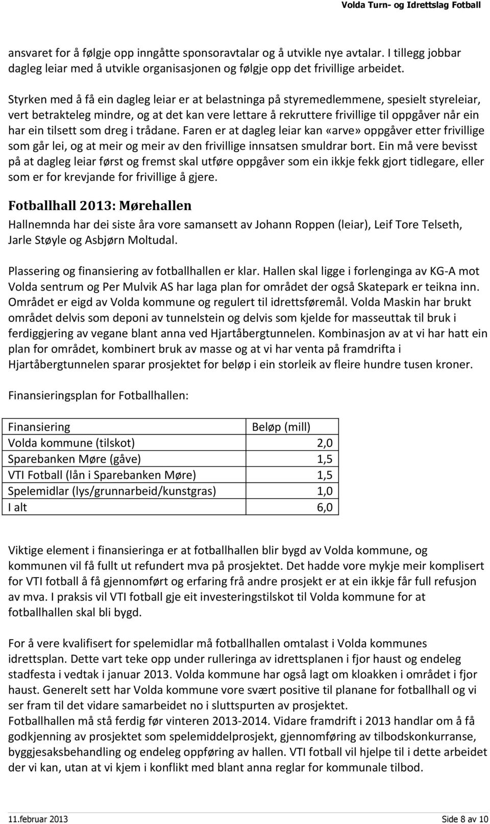 tilsett som dreg i trådane. Faren er at dagleg leiar kan «arve» oppgåver etter frivillige som går lei, og at meir og meir av den frivillige innsatsen smuldrar bort.