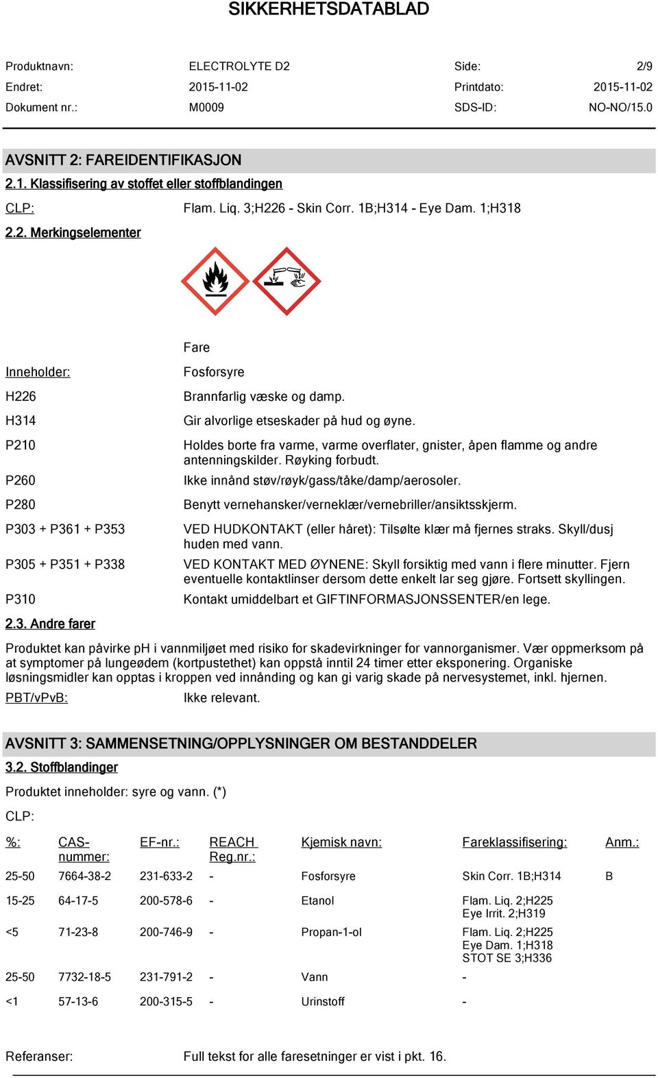 Røyking forbudt. Ikke innånd støv/røyk/gass/tåke/damp/aerosoler. Benytt vernehansker/verneklær/vernebriller/ansiktsskjerm. VED HUDKONTAKT (eller håret): Tilsølte klær må fjernes straks.