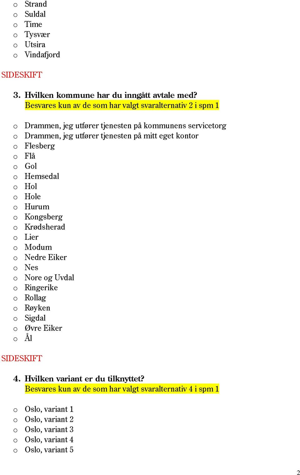 kontor o Flesberg o Flå o Gol o Hemsedal o Hol o Hole o Hurum o Kongsberg o Krødsherad o Lier o Modum o Nedre Eiker o Nes o Nore og Uvdal o Ringerike o Rollag o