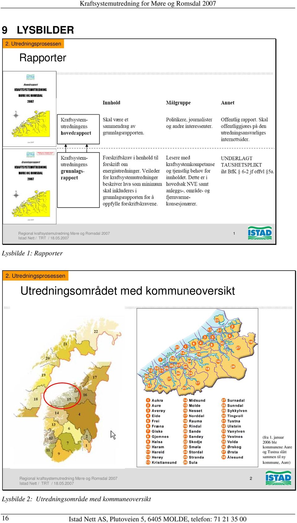 januar 26 ble kommunene Aure og Tustna slått sammen til ny kommune, Aure) 2