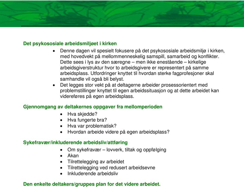 Utfordringer knyttet til hvordan sterke fagprofesjoner skal samhandle vil også bli belyst.