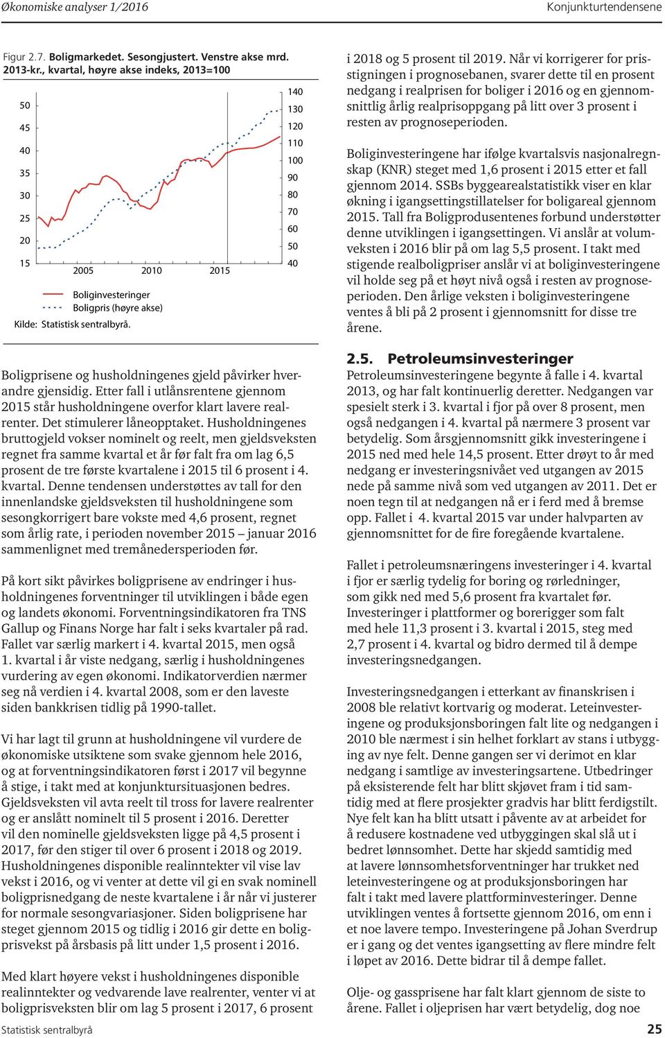 Når vi korrigerer for prisstigningen i prognosebanen, svarer dette til en prosent nedgang i realprisen for boliger i 06 og en gjennomsnittlig årlig realprisoppgang på litt over 3 prosent i resten av