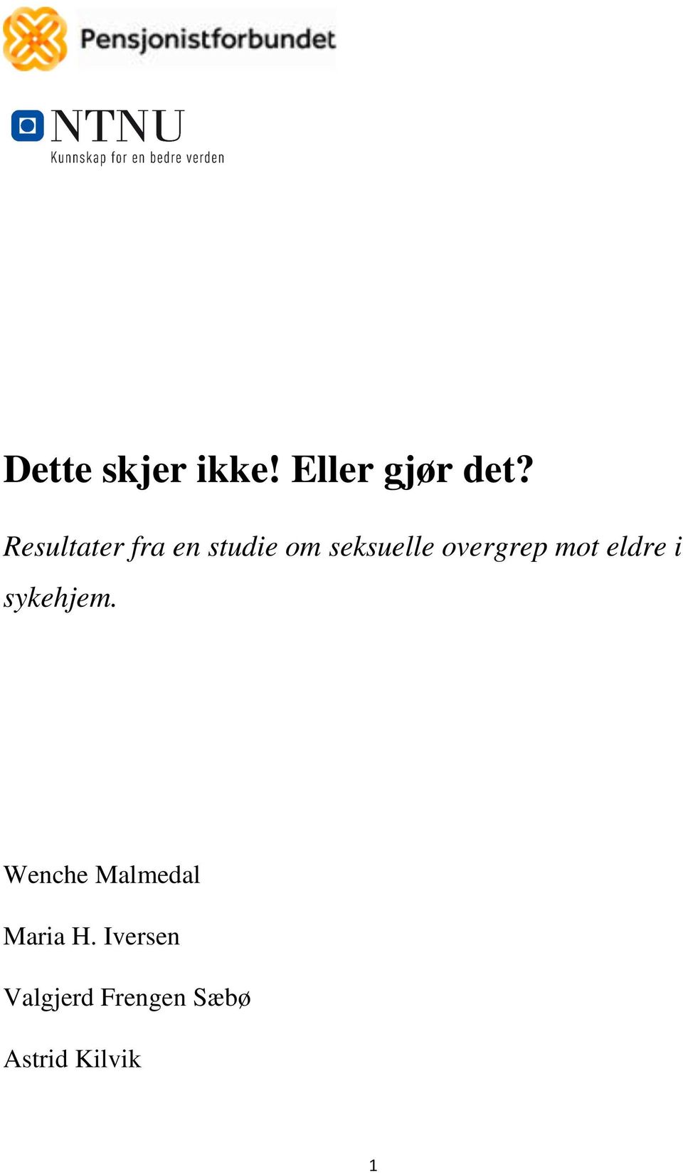 overgrep mot eldre i sykehjem.