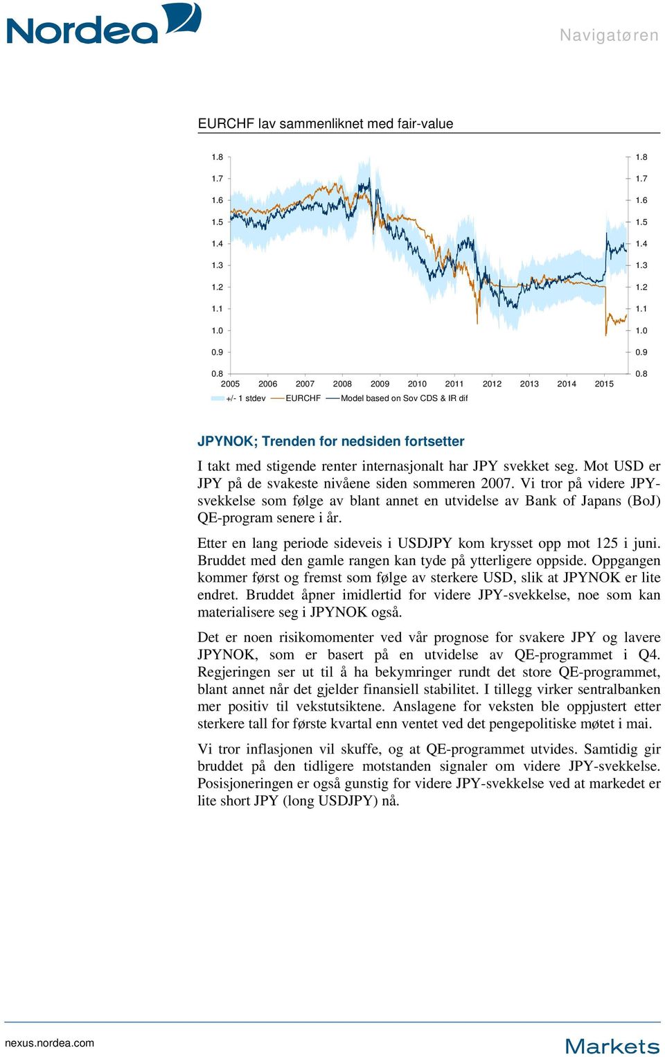 Etter en lang periode sideveis i USDJPY kom krysset opp mot 125 i juni. Bruddet med den gamle rangen kan tyde på ytterligere oppside.