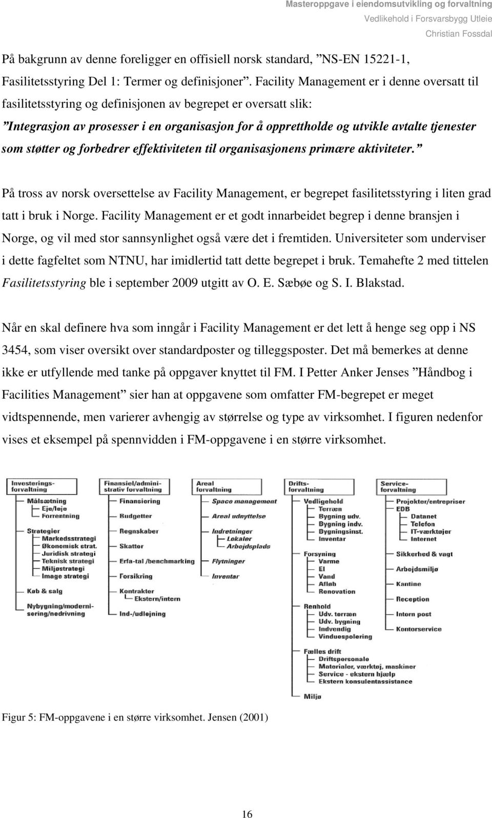 som støtter og forbedrer effektiviteten til organisasjonens primære aktiviteter. På tross av norsk oversettelse av Facility Management, er begrepet fasilitetsstyring i liten grad tatt i bruk i Norge.