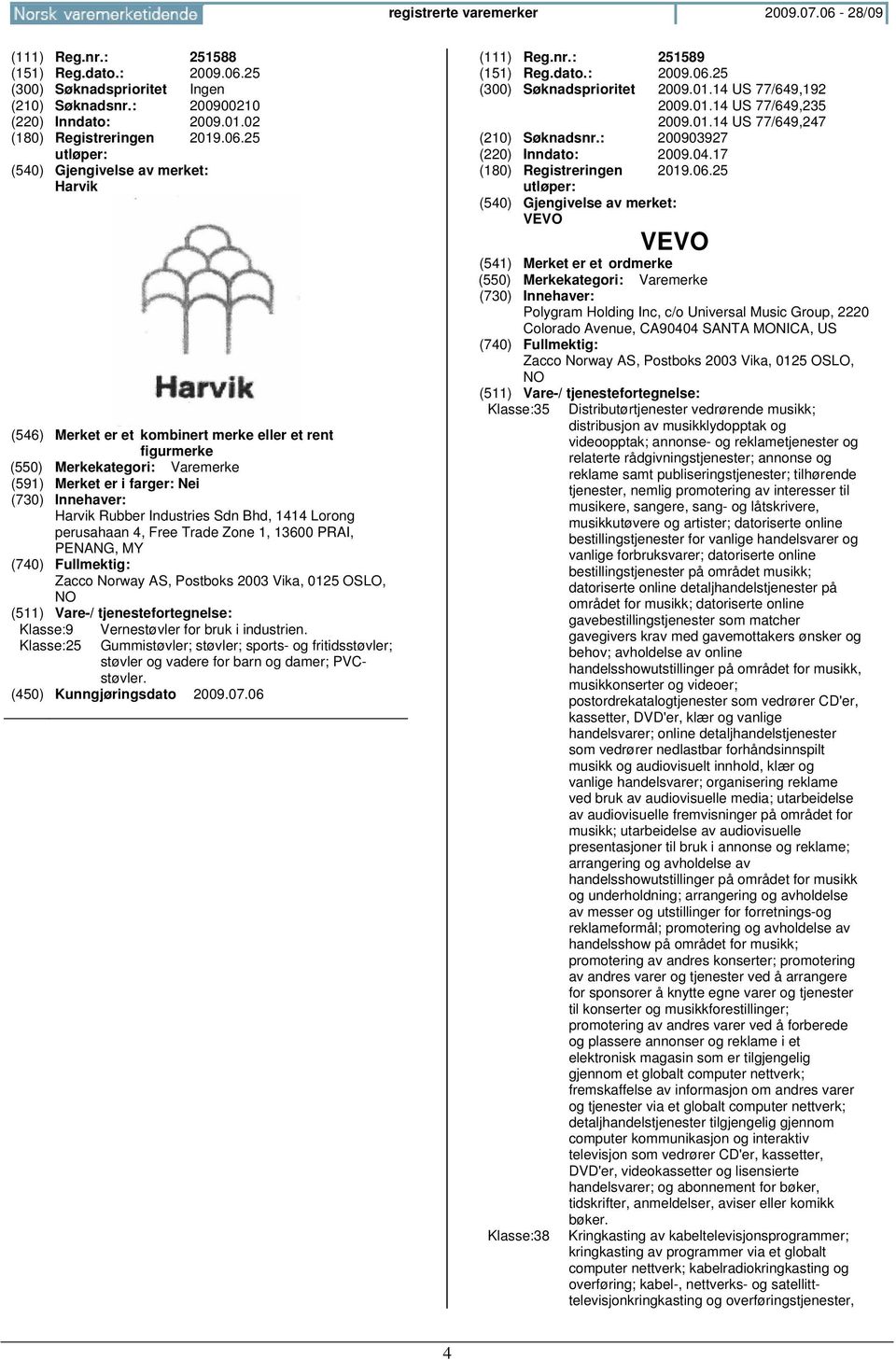 25 (210) Søknadsnr.: 200900210 (220) Inndato: 2009.01.02 (180) Registreringen 2019.06.