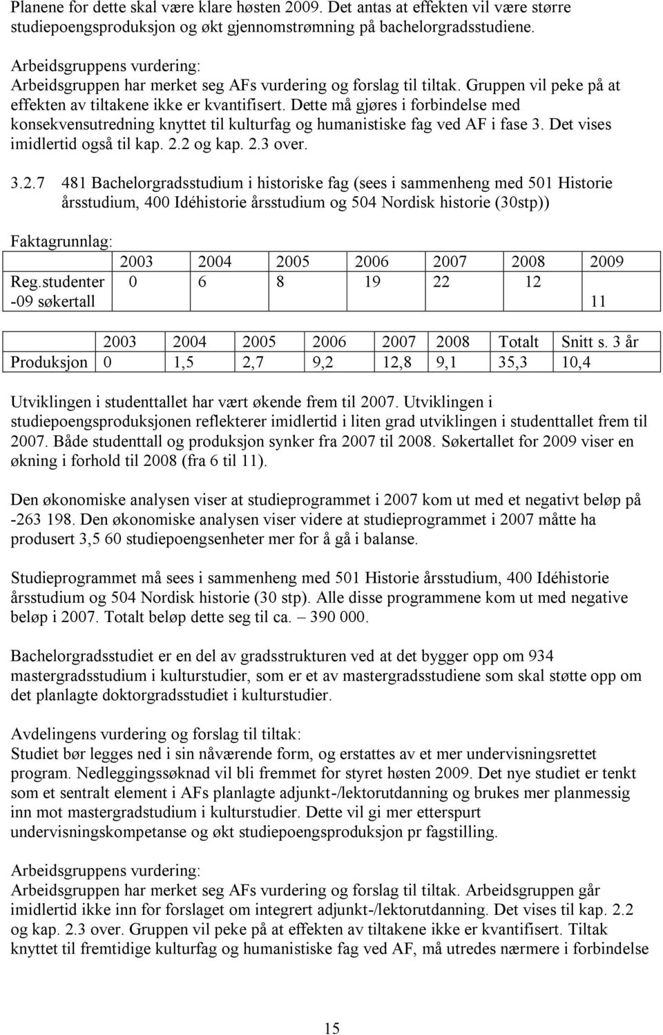 Dette må gjøres i forbindelse med konsekvensutredning knyttet til kulturfag og humanistiske fag ved AF i fase 3. Det vises imidlertid også til kap. 2.