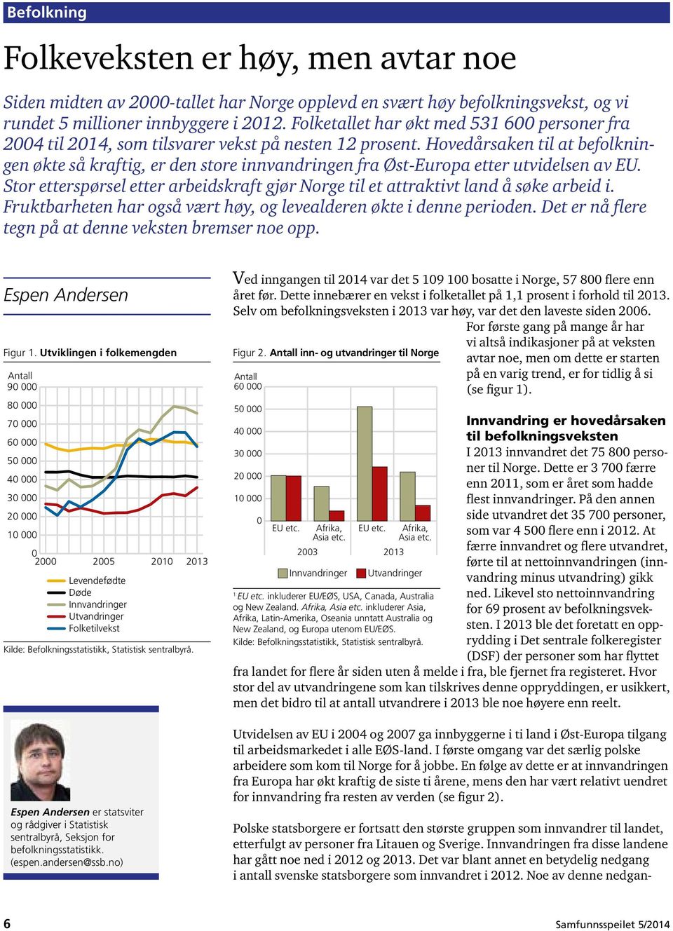 Hovedårsaken til at befolkningen økte så kraftig, er den store innvandringen fra Øst-Europa etter utvidelsen av EU.