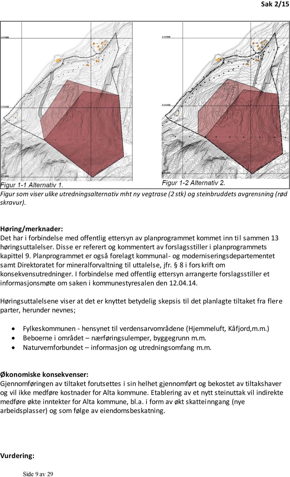 Disse er referert og kommentert av forslagsstiller i planprogrammets kapittel 9.