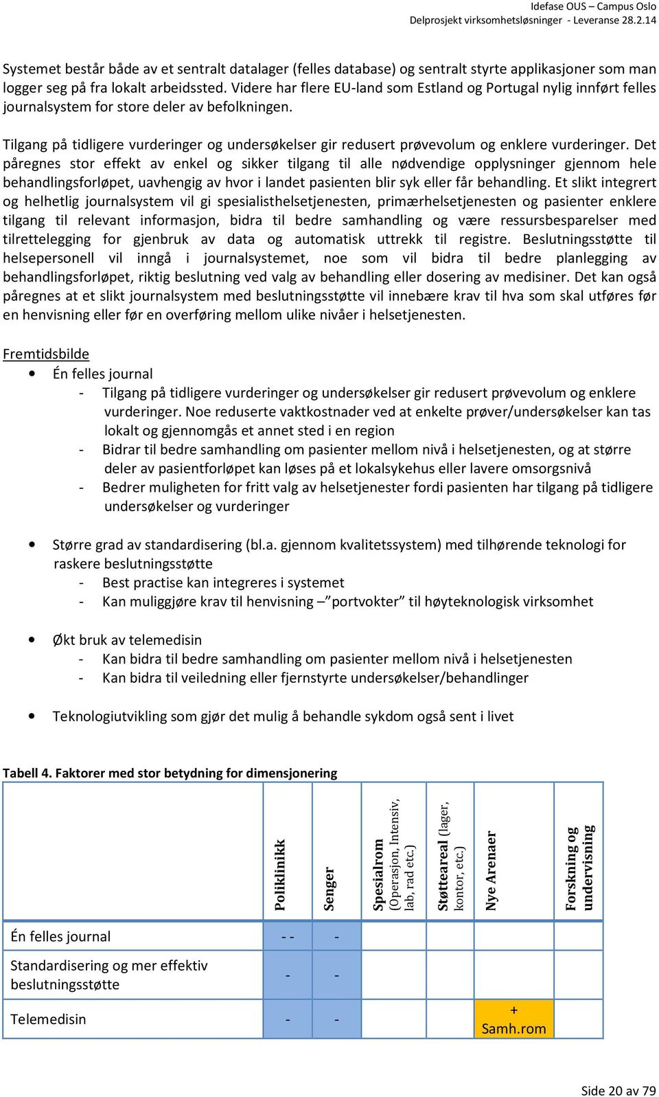 Tilgang på tidligere vurderinger og undersøkelser gir redusert prøvevolum og enklere vurderinger.