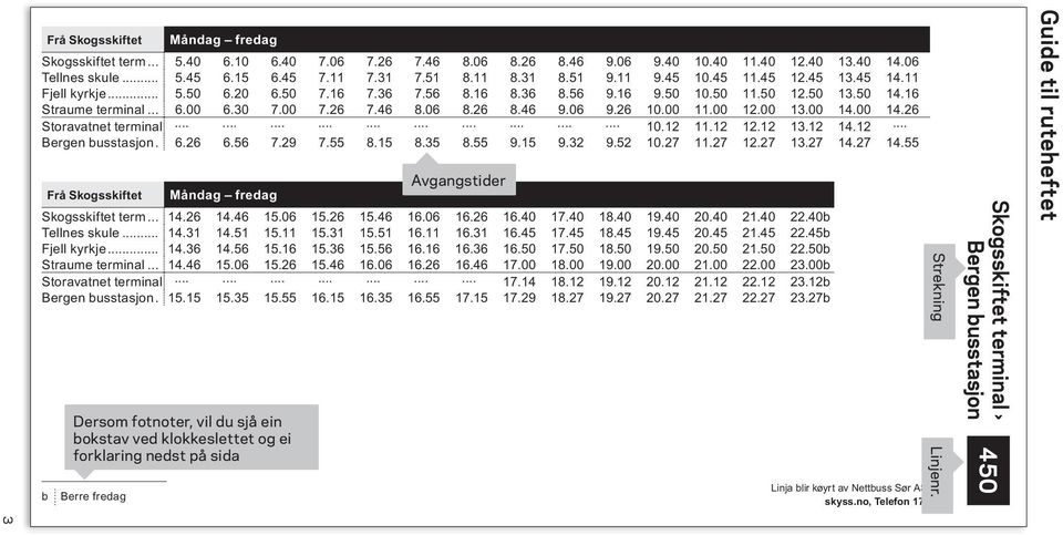 26 8.46 9.06 9.26 10.00 11.00 12.00 13.00 14.00 14.26 Storavatnet terminal 10.12 11.12 12.12 13.12 14.12 Bergen busstasjon. 6.26 6.56 7.29 7.55 8.15 8.35 8.55 9.15 9.32 9.52 10.27 11.27 12.27 13.