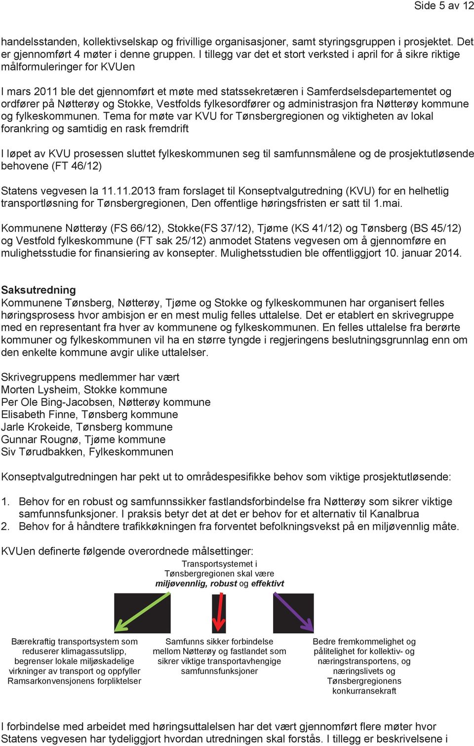Nøtterøy og Stokke, Vestfolds fylkesordfører og administrasjon fra Nøtterøy kommune og fylkeskommunen.