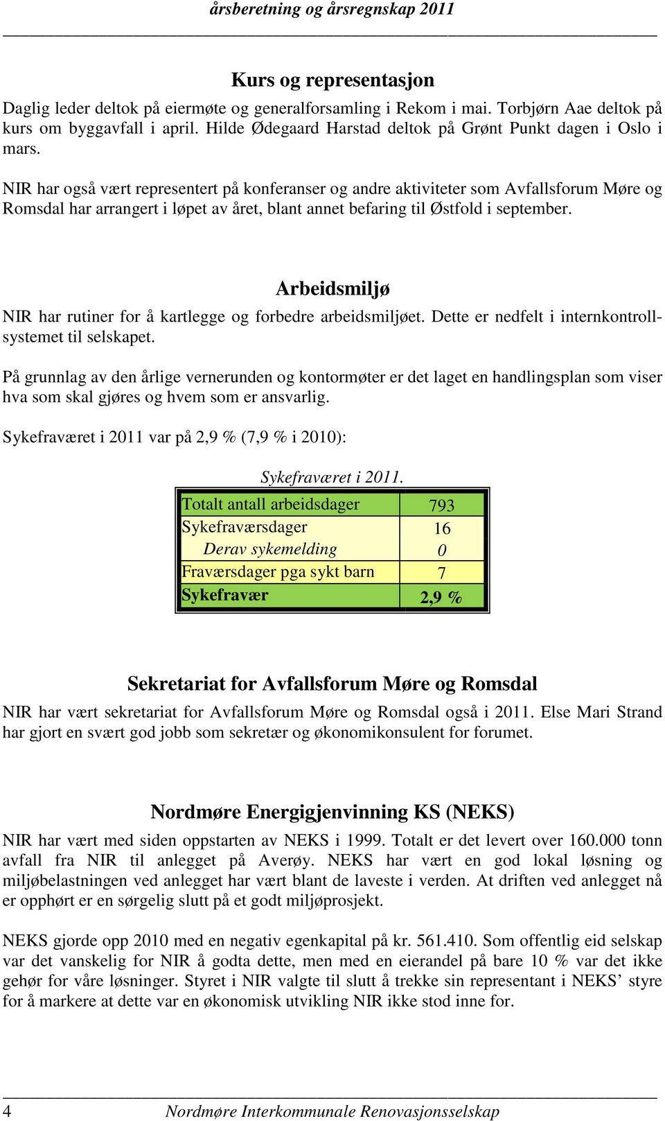 NIR har også vært representert på konferanser og andre aktiviteter som Avfallsforum Møre og Romsdal har arrangert i løpet av året, blant annet befaring til Østfold i september.