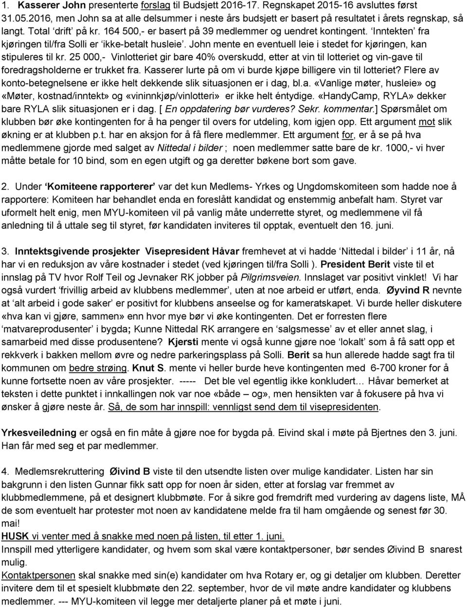 Inntekten fra kjøringen til/fra Solli er ikke-betalt husleie. John mente en eventuell leie i stedet for kjøringen, kan stipuleres til kr.