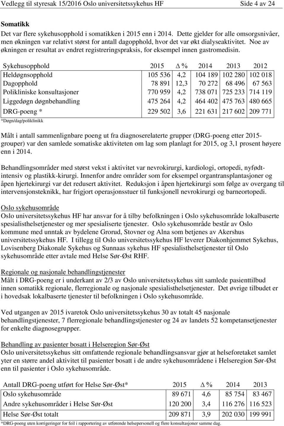 Noe av økningen er resultat av endret registreringspraksis, for eksempel innen gastromedisin.