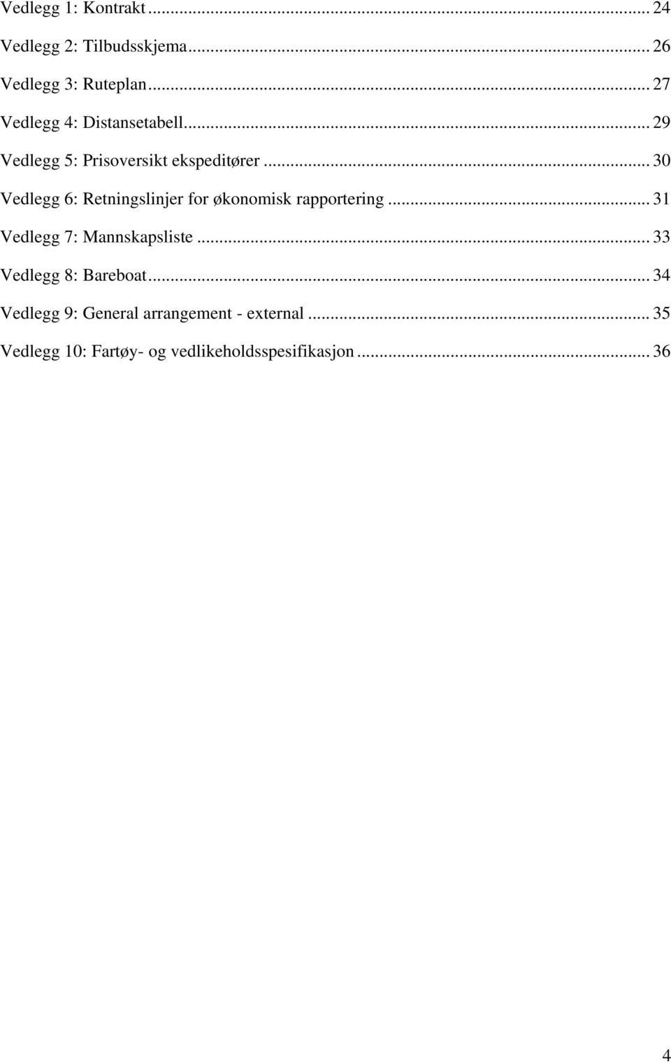 .. 30 Vedlegg 6: Retningslinjer for økonomisk rapportering... 31 Vedlegg 7: Mannskapsliste.