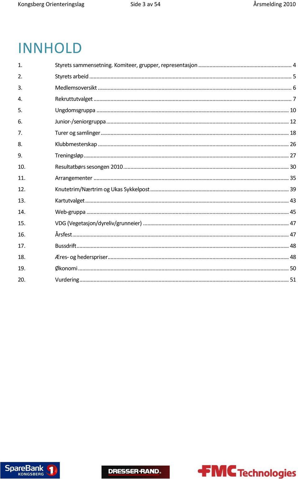 Treningsløp... 27 10. Resultatbørs sesongen 2010... 30 11. Arrangementer... 35 12. Knutetrim/Nærtrim og Ukas Sykkelpost... 39 13. Kartutvalget... 43 14.