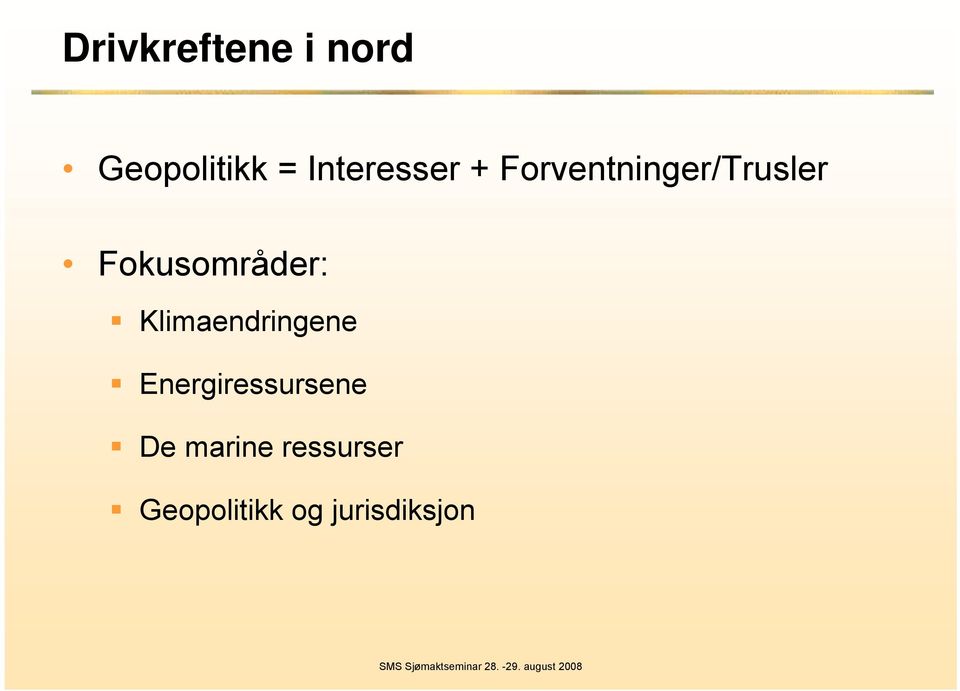 Fokusområder: Klimaendringene